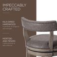 thumbnail image 4 of Maven Lane Alexander Counter Stool, Reclaimed Oak Finish w/ Ronan Stone Vegan Leather, 4 of 6