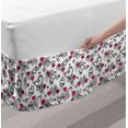 thumbnail image 2 of Doodle Bed Skirt, Romantic Sketch Style Hearts Lovers Valentines Birthday Childish Pattern, Elastic Bedskirt Dust Ruffle Wrap Around for Bedding Decor, 4 Sizes, Grey White Hot Pink, by Ambesonne, 2 of 2