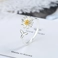 thumbnail image 1 of Nuevo Anillo de Plata de Ley 925 abierto ajustable moda exquisita estudiante novia mujer joyería accesorios fiesta de boda, 1 of 2
