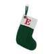 thumbnail image 1 of Green Embroidered Alphabet Knitted Christmas Stocking Gift Bag for Candy and Decorations, 1 of 5