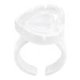 thumbnail image 2 of Copa De Pegamento 100 Uds. Soporte de anillo de pegamento para extensiones de pestañas en forma de corazón (blanco) Likrtyny Cuidado Belleza, 2 of 4