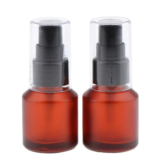 2 botellas de spray vacías de vidrio esmerilado para viaje, champú, agua, contenedor, bomba 15 ml