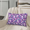 thumbnail image 5 of Hirioo Skull rainbow mushroom colorful for Plush Pillow Cover for Bedroom and Living Room ,Elegant, Comfortable Home Decor-20"x30", 5 of 6