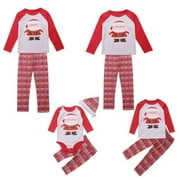 Women Baby Kids Sleepwear Nightwear Family Matching Christmas Pajamas Set