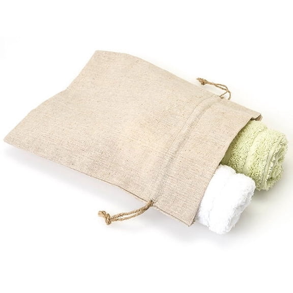 Pack of 12, Solid Linen Bags w/Drawstrings 8 X 10" Perfect For Jewelry, Soaps, Cosmetics, Favors & Gift Cards