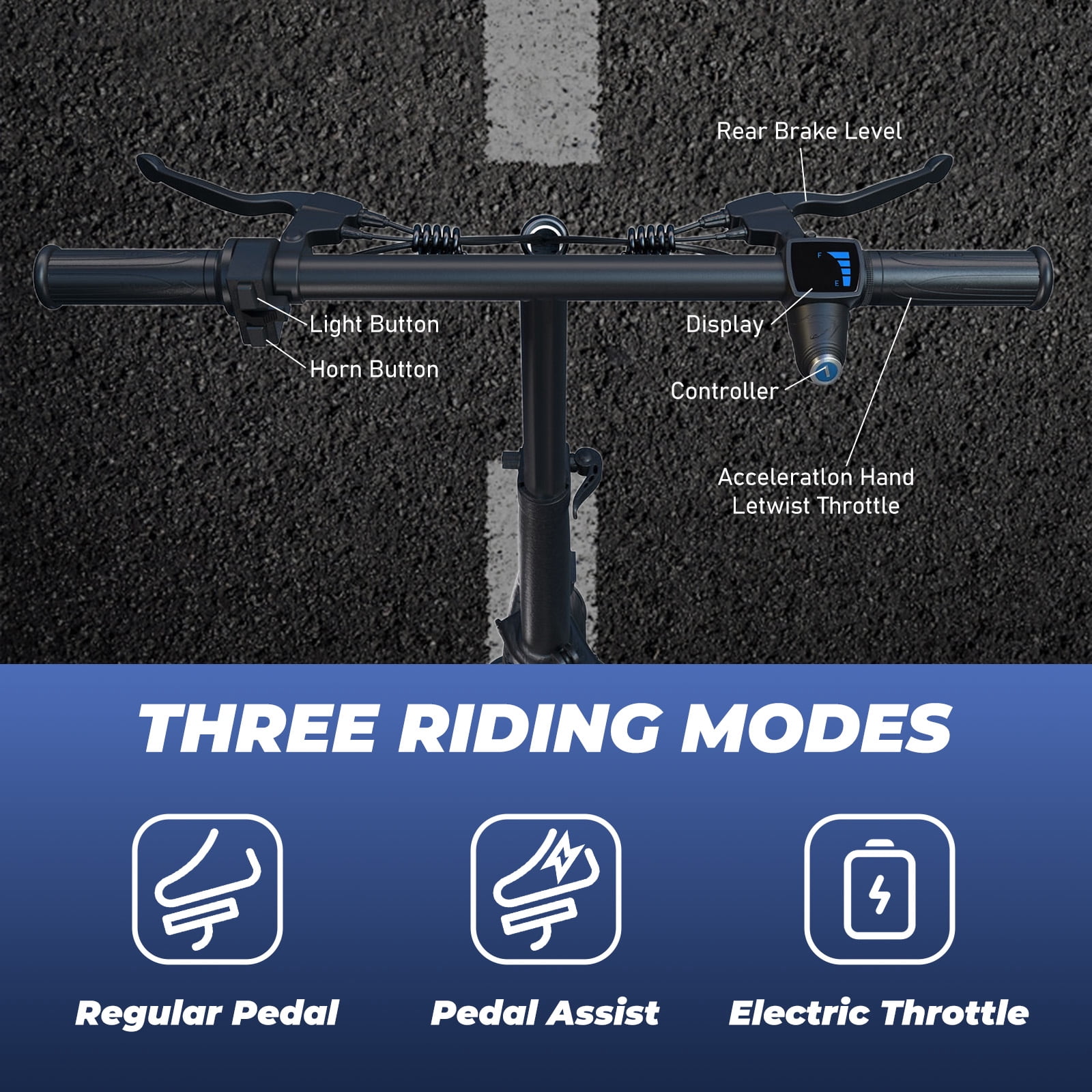 14 Inch Folding Electric Bikefor Adults And Teens, 500W Motor, 22.8 MPH Max Speed,21MPH Folding Electric Bike