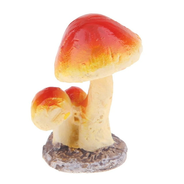 Paisaje de hadas con bonsái en miniatura para casa de muñecas roja Cabeza amarilla 3