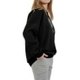thumbnail image 2 of utcoco Womens Crew Neck Loose Fit Long Sleeve Pullover Tops, 2 of 4