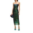 thumbnail image 2 of ZAXARRA Robe Midi Moulante pour Femmes à Paillettes Bretelles Spaghetti Sans Manches Robe Cocktail Dos Nu pour Fête d'Été Boîte de Nuit, 2 of 9