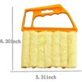 thumbnail image 3 of Herramienta de limpieza de persianas, mini cepillo para polvo para persianas venecianas Limpiar el polvo para aire acondicionado de ventana amarillo 4 piezas TUNC Sencillez, 3 of 5