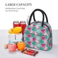 thumbnail image 5 of Fotbe Tropical Leaves Pattern Lunch Bag, Insulated Lunch Box, Small Leakproof Cooler Food Lunch Containers Reusable High Capacity Lunch Tote Bags for Work, Travel, Outdoor, 5 of 6