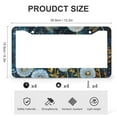 thumbnail image 3 of 2 Pack Elegant Dandelions And Dragonflies License Plate Frame Modern Boho License Plate Cover Frame Aluminum Metal 2 Round Holes for Women, 3 of 6