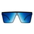 thumbnail image 6 of FEISEDY Women Men Flat Top Shield Sunglasses Oversized Square Rimless Shades UV400 B2470, 6 of 6