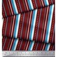 thumbnail image 3 of Soimoi Red Rayon Crepe Fabric Dot & Stripe Print Fabric by Yard 46 Inch Wide, 3 of 5