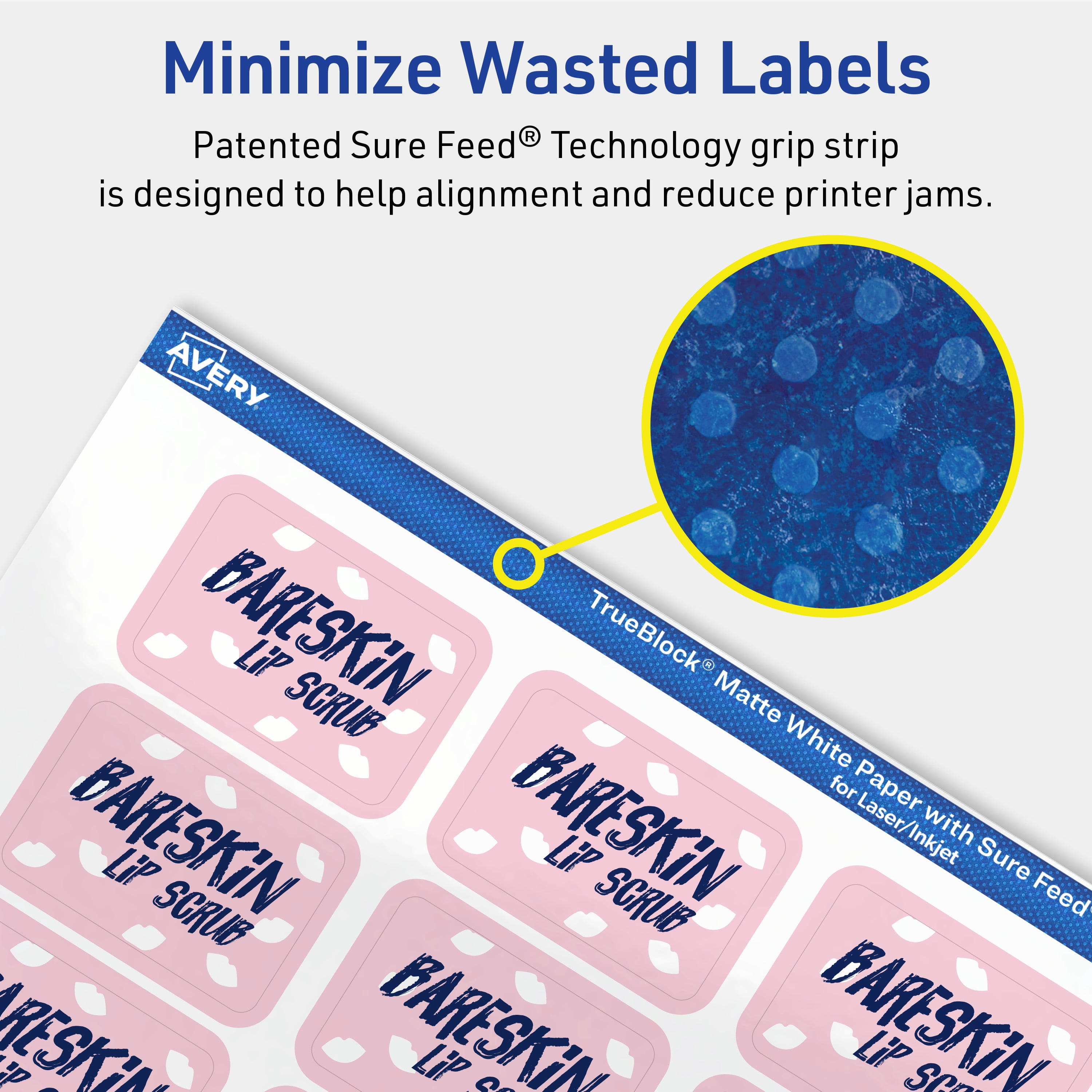 Avery TrueBlock Rectangle Labels, 1" x 1.5", 800ct
