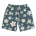 thumbnail image 4 of Bixox Men's Blue Flower printing Casual Classic Fit Short Summer Beach Shorts, 4 of 6