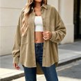 thumbnail image 3 of StSilkitty Button down Shirt Jacket for Women Long Sleeve Collared Shacket Coat with Pockets Fall Winter Outerwear, 3 of 6