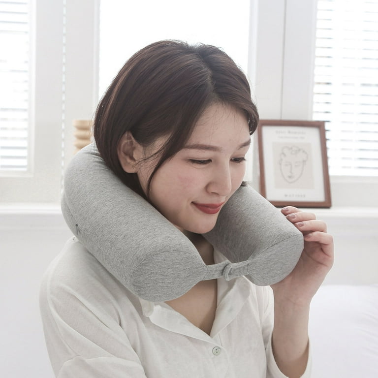 Twist Memory Foam Travel Pillow for Neck, Chin, Lumbar and Leg Support - Neck Pillow for Traveling on Airplane - Best for Side, Stomach and Back