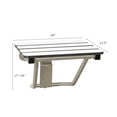 thumbnail image 2 of 30" x 15" Phenolic White 3” Slats Folding Wall Mount Shower Seat Bench, ADA Compliant, 2 of 6