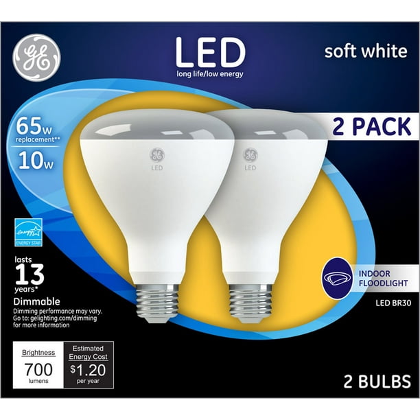 GE LED Indoor Floodlight Bulbs, 10 Watt (65 Watt Equivalent), Soft