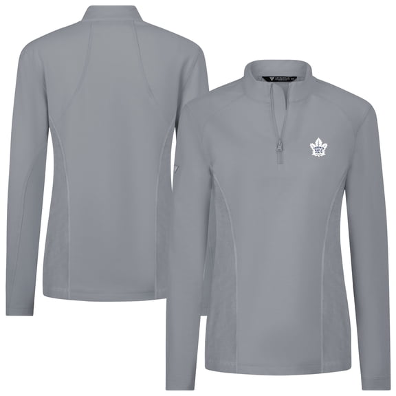 Women's Levelwear  Gray Toronto Maple Leafs  Upright Quarter-Zip Pullover