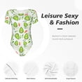 thumbnail image 6 of The Xecao Kawaii Avocado Women's Crew Neck Body Suit, a short-sleeved bodysuit and basic swimsuit, both comfort and style for dating and daily life, 6 of 9