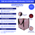 thumbnail image 4 of DURASACK® Home and Yard Tote, Heavy Duty, 16"L x 16"W x 20"H, Red Gingham, 4 of 9