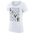 thumbnail image 2 of Women's G-III 4Her by Carl Banks White Pittsburgh Penguins Super-Slim Fit Lightweight Hockey Love T-Shirt, 2 of 3
