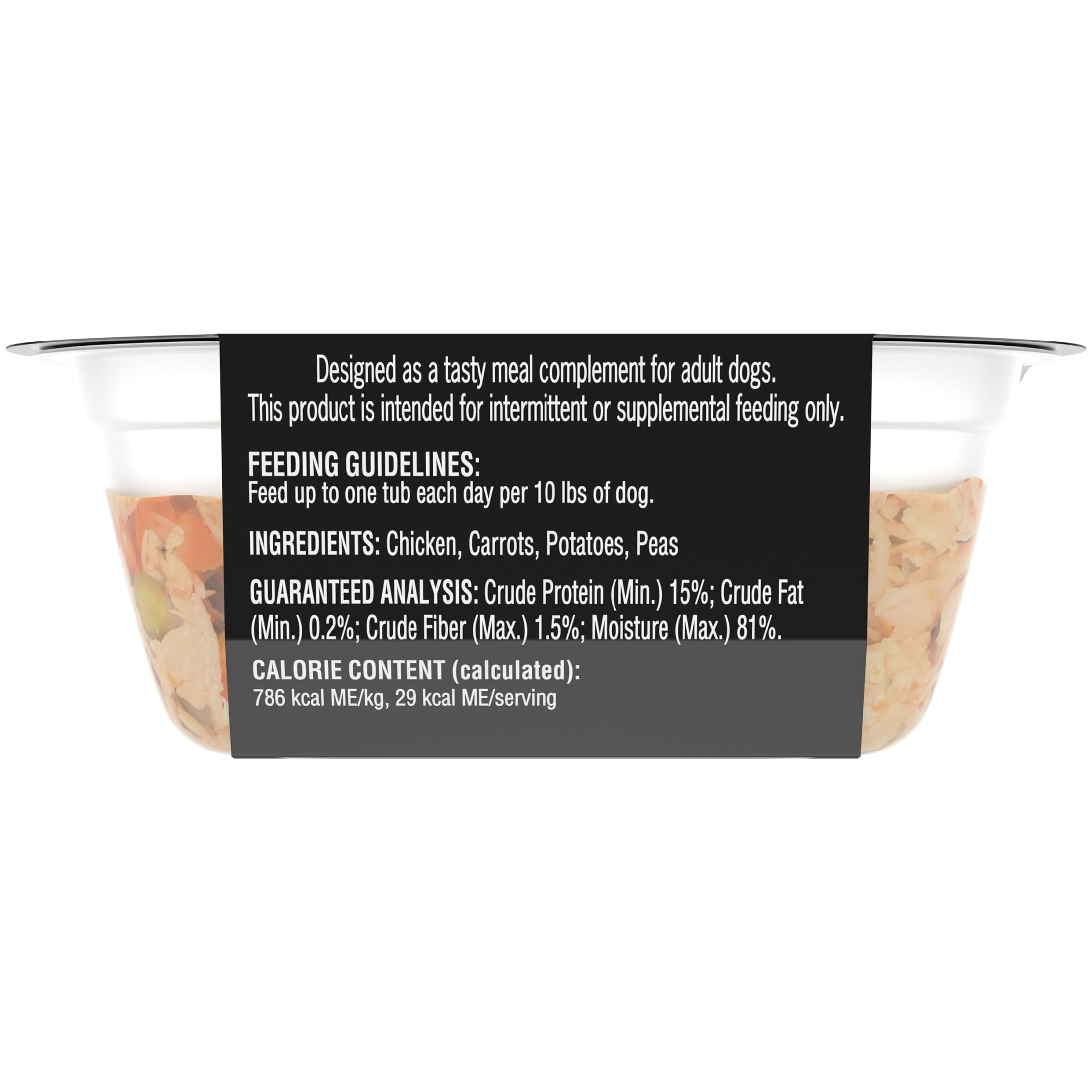 Cesar Simply Crafted Chicken, Carrots, Potatoes & Peas Wet Dog Food Meal Topper, 1.3 oz Tub