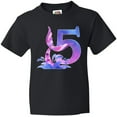 thumbnail image 3 of Inktastic 5th Birthday Mermaid Tail Youth T-Shirt, 3 of 5