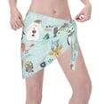 thumbnail image 3 of Bingfone Christmas Winter Animals Women's Sarong Swimsuit Cover Ups Bathing Suit Coverups Chiffon Beach Wrap Skirts, 3 of 7