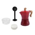 thumbnail image 1 of 150ml Aluminum Alloy Italian Coffee Maker, Single Valve Coffee Pot for 3 Cups Includes Distributor Spoon Filter Papers Coffee Brewing Tool, 1 of 7
