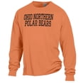 thumbnail image 2 of Men's ComfortWash Orange Ohio Northern Polar Bears Stack Garment Dyed Long Sleeve T-Shirt, 2 of 3
