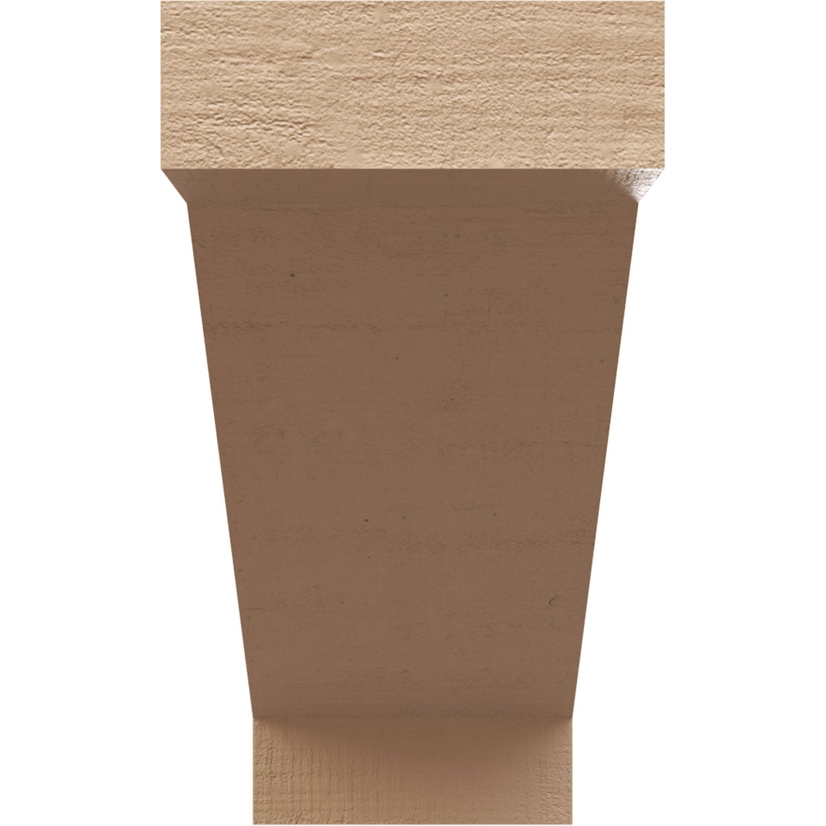 4"W x 12"D x 8"H Classic Burlington Rough Cedar Woodgrain TimberThane Corbel, Primed Tan