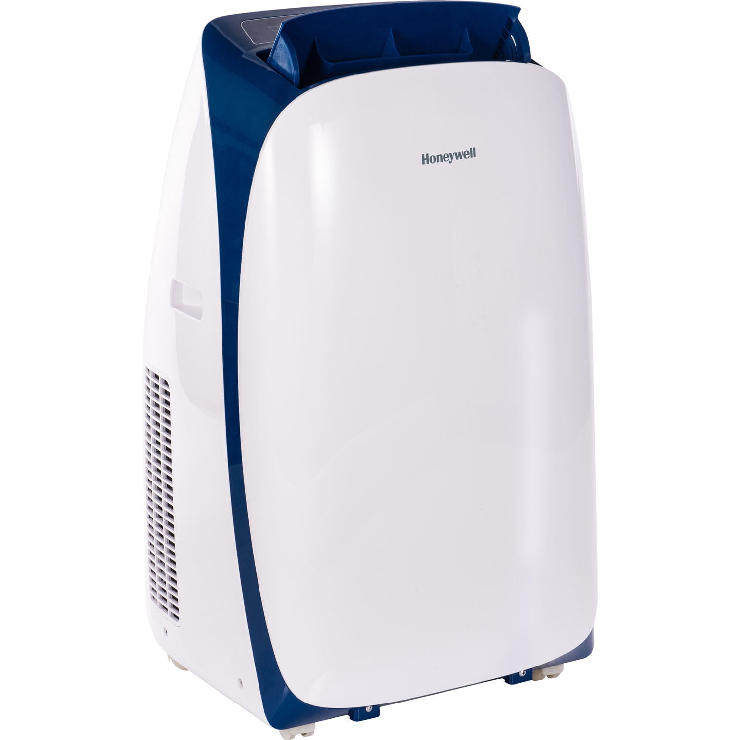 Honeywell HL10CESWB 10,000 BTU 115V Portable Air Conditioner for Rooms Up To 450 Sq. Ft. with Remote Control, White/Blue