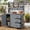 Gray, variant on Olurrisa Farmhouse Patio Potting Bench, 44.6''x19.5'' Large Freestanding Garden Workstation with 6 Drawers, Bottom Cabinet and Side Hook, Outdoor Kitchen Island, Gray