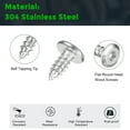 thumbnail image 3 of M5 x 12mm (100 Pack) Tête de Douille Plate Ronde en Acier Inoxydable 304 Vis en Bois, 3 of 7