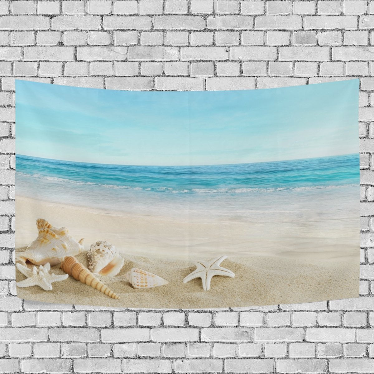 Seashell Serenade Beach Wall Tapestry