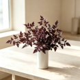 thumbnail image 3 of Single Artificial Cimicifuga Leaf Stem, 23‑33 Inch Faux Plum-Purple Fall Foliage Branch, Realistic Autumn Decorative Stem for Vase, Table Centerpiece,Halloween Home Decor,E, 3 of 6
