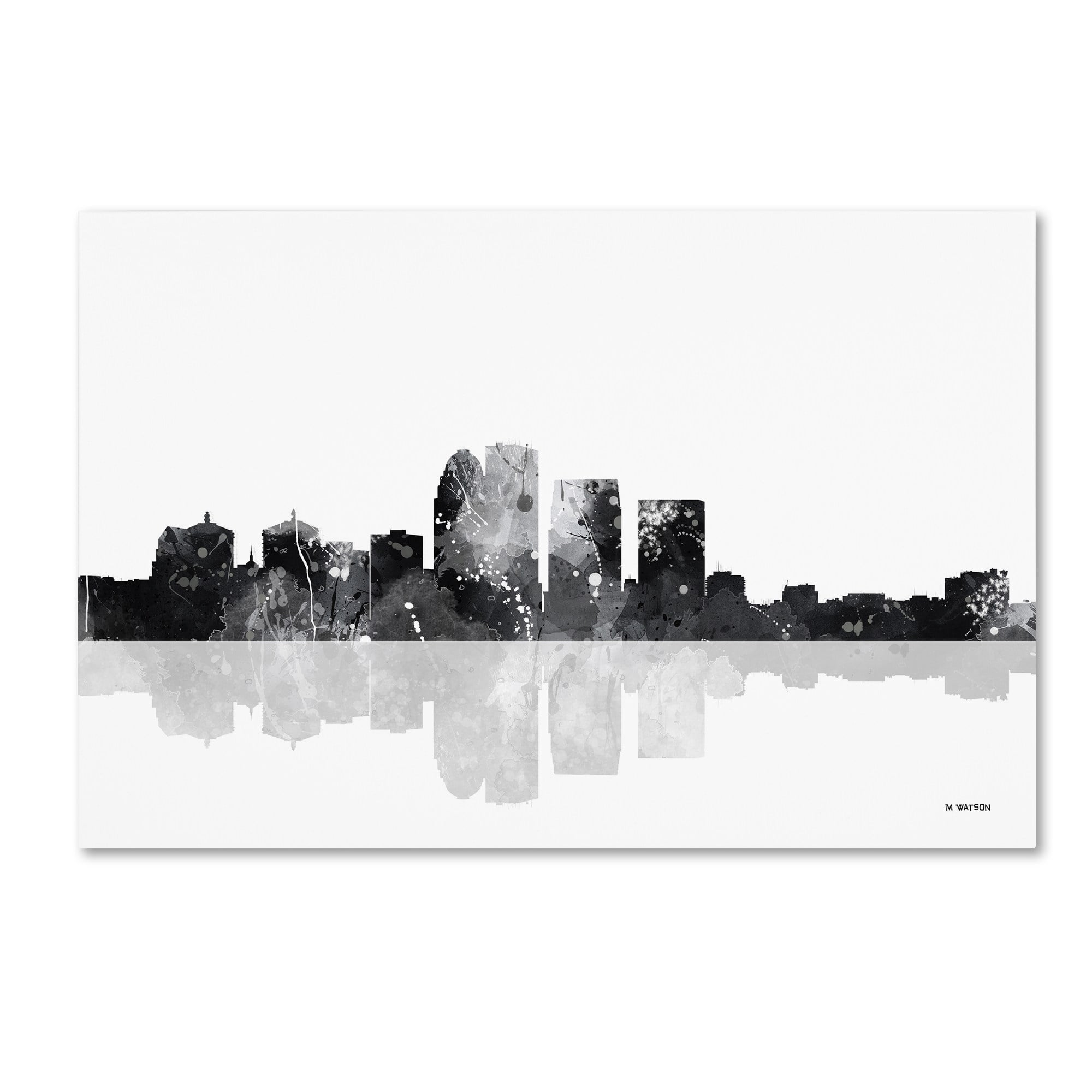 Trademark Fine Art "Louisville Kentucky Skyline BG-1" Canvas Art by Marlene Watson