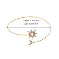 thumbnail image 2 of 2Pcs Cuff Bangle Bracelets for Women Golden Arm Cuff 8.5x3.3in, 2 of 9