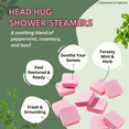 thumbnail image 4 of Head Hug Shower Steamers Aromatherapy For Relief - USA Made Mothers Day Gift for Mom - Peppermint & Rosemary Shower Bomb Tablets - Soothing Natural Essential Oils (10 Pack), 4 of 8