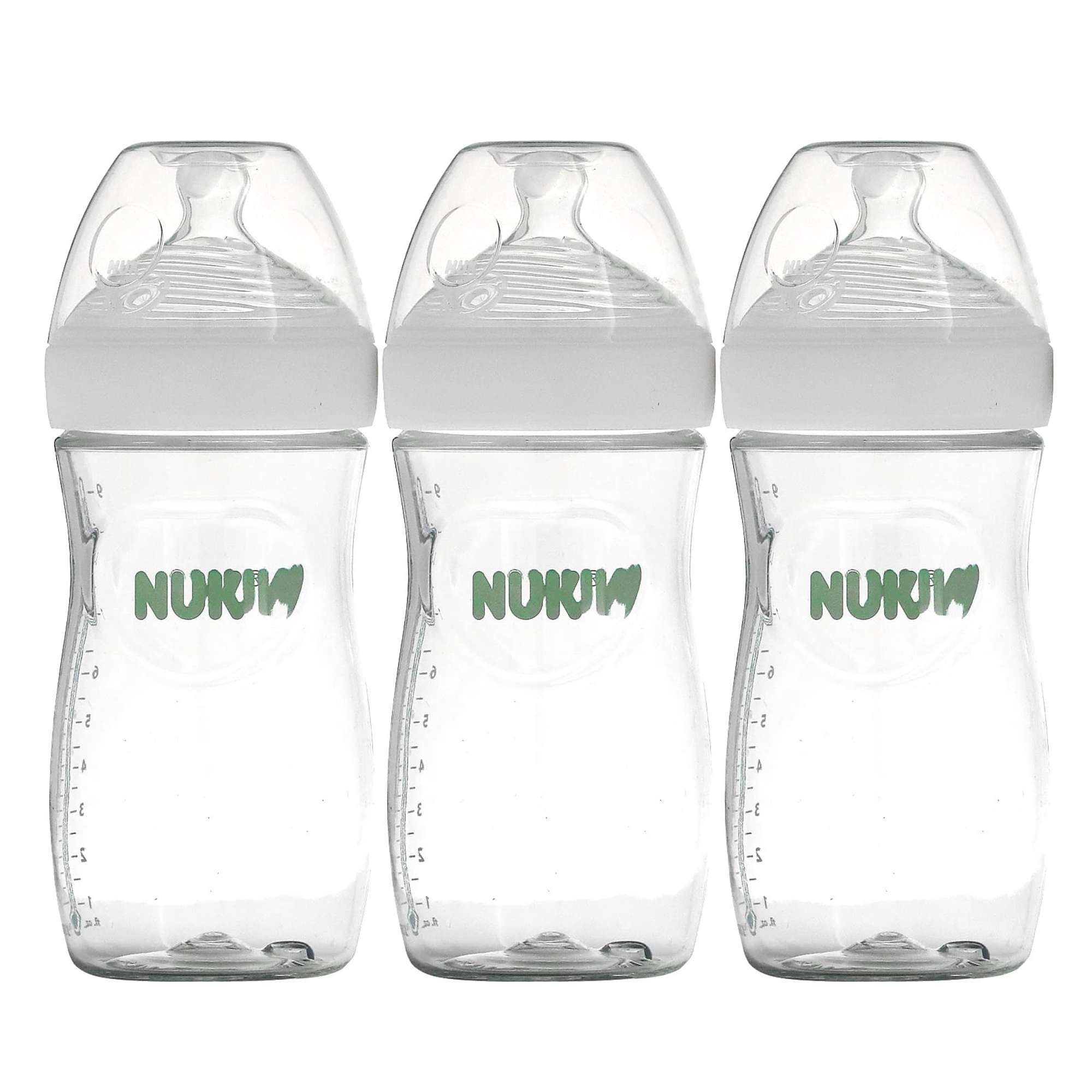 NUK Simply Natural Baby Bottle 9oz, 3-Pack, Clear photo 7