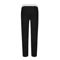thumbnail image 3 of WTOBBY Men's Fleece-Lined Loose Athletic Pants, Winter Color Block Joggers with Pockets, Warm Casual Sports Pants for Cold Weather Activities,Black L, 3 of 5
