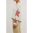 thumbnail image 2 of utcoco Star Patches Crew Neck Long Sleeve Sweatshirt for Women, 2 of 4