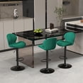 thumbnail image 1 of Juego de 3 Banquetas de Bar Youhauchair de Terciopelo Verde Ajustables y Giratorias, 1 of 8