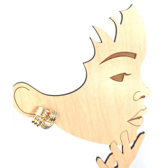 Clip-on Earrings Gold Cluster 1 inch Earrings