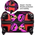 thumbnail image 3 of Luggage Cover Elastic Washable Stretch Suitcase Protector Anti-Scratch Travel Suitcase Cover for Kid and Adult, Pink Purple Lips, M (22-24 inch suitcase), 3 of 6