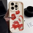 thumbnail image 3 of Funda de silicona líquida con labios rojos para iPhone 13, funda suave a prueba de golpes para iPhone 11, 12, 14, 15, 16 Pro Max, XS, X, XR, 7, 8 Plus, SE 2022, 3 of 5
