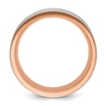 thumbnail image 2 of Chisel Stainless Steel Brushed Rose IP-plated Stripes 8mm Band, 2 of 3